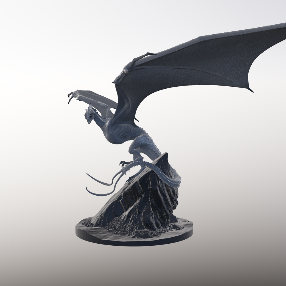 
                  
                    Figurine du dragon sauvage GrisSpectre modele 3D
                  
                