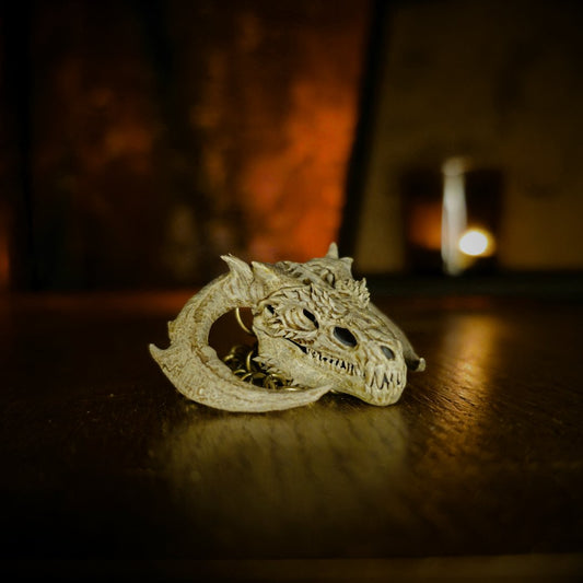"The ice beast" Aragon - Pendentif crâne de dragon