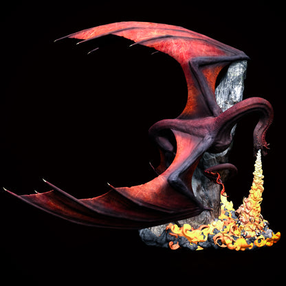 "The blood Wyrm" - Dragon's resin figurine