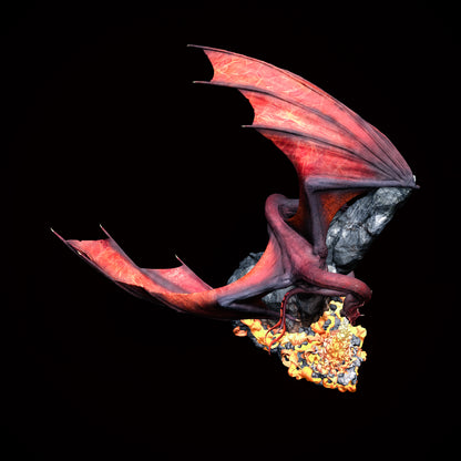 "The blood wyrm" - Figurine dragon rouge