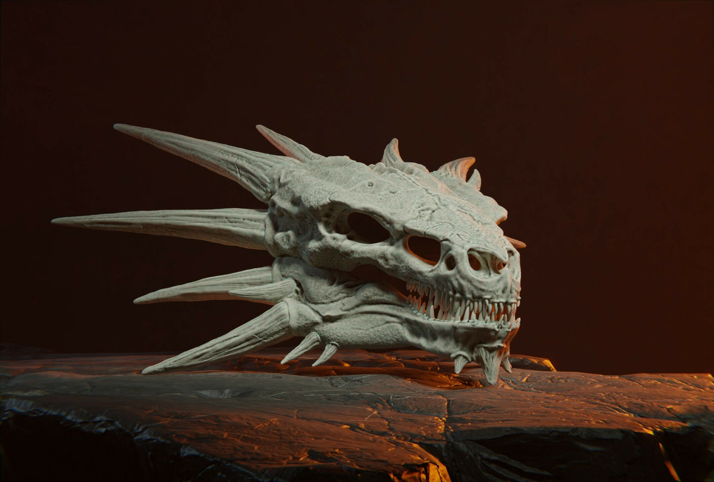 "The Red Queen" - Dragon's skull figurine