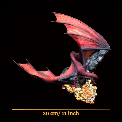 "The blood wyrm" - Figurine dragon rouge