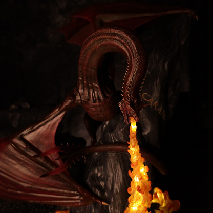 "The blood wyrm" - Figurine dragon rouge