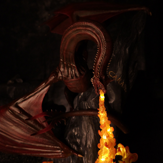 "The blood Wyrm" - Dragon's resin figurine
