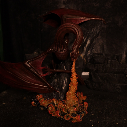 "The blood wyrm" - Figurine dragon rouge