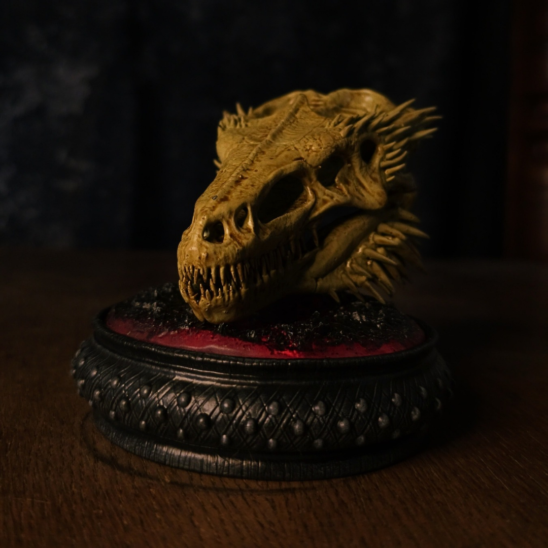 Base lumineuse pour dragon avec crâne