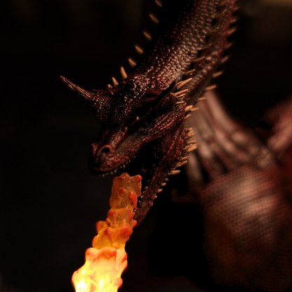 "The blood wyrm" - Figurine dragon rouge